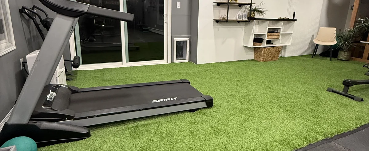 Close look at the turf training area